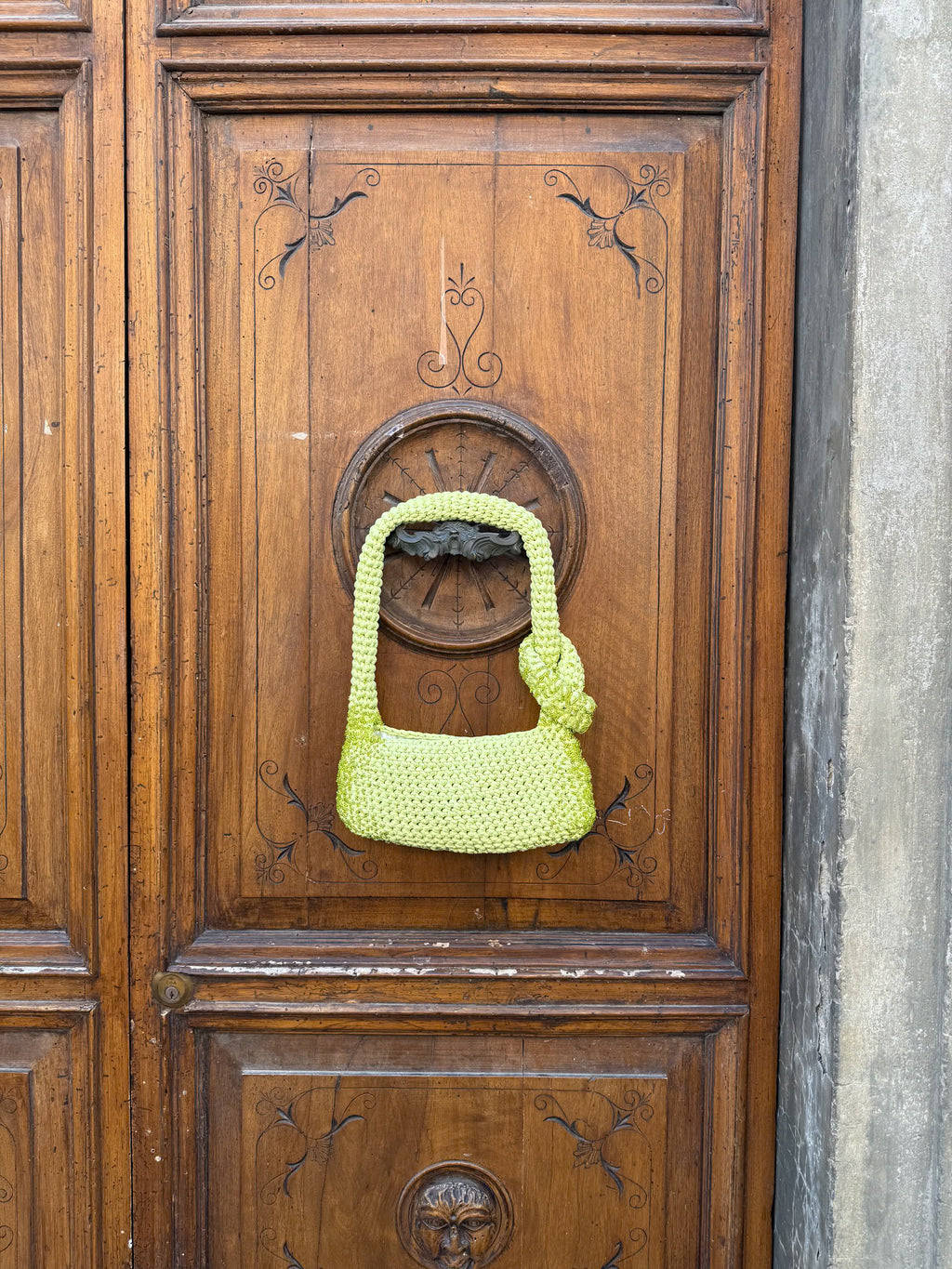 EMBROIDERED KNOT BAG