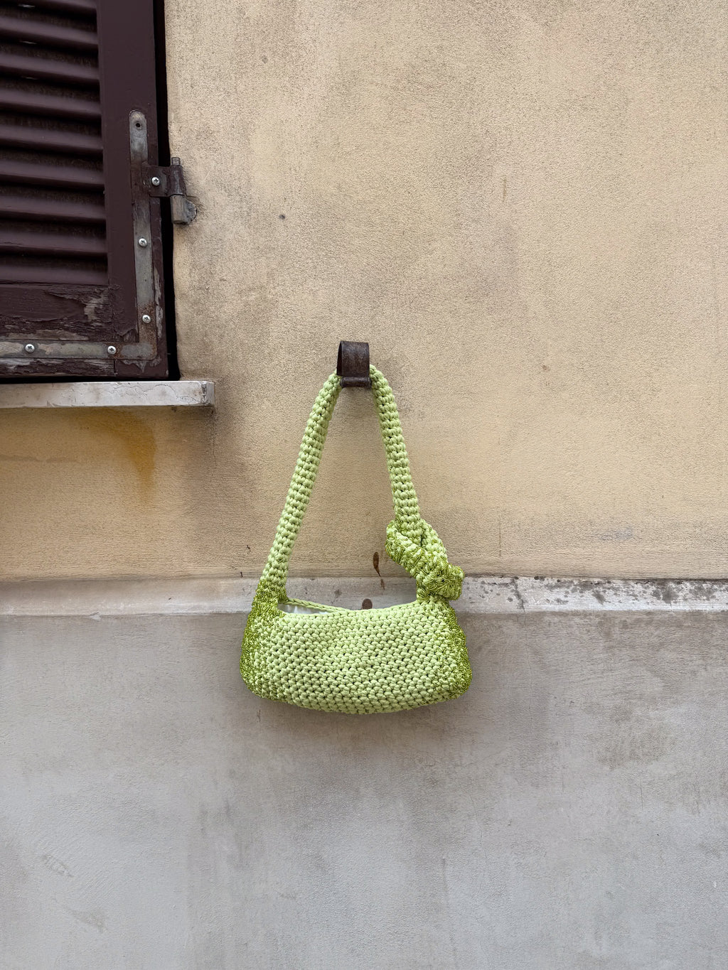 EMBROIDERED KNOT BAG